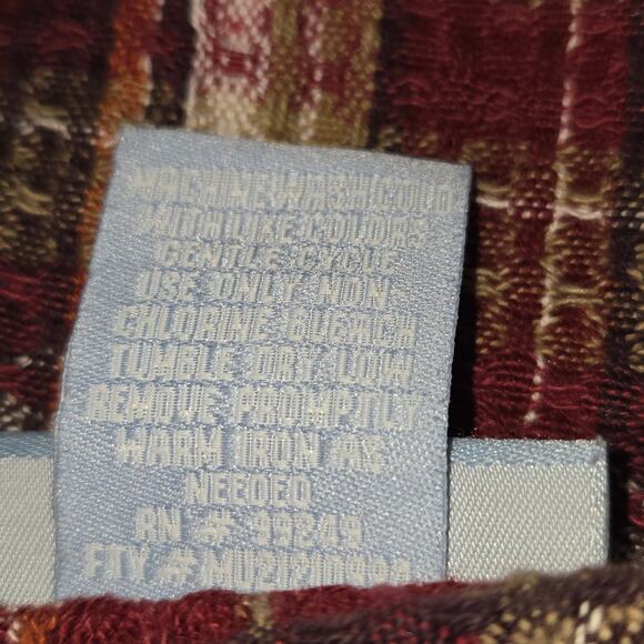 Liz & Me Womens 2X Zip Up Jacket Plaid Jacquard Colorful Knit Bohemian Cozy Fall - Picture 12 of 12